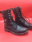 Harley Davidson Balsa 7" Women's 8.5M D83853 Black Stone Leather Motorcycle Boot Pre-owned. Price: $83.00.