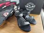 Milwaukee Leather MBL9450 Women's Black Studded Double Strap Wedge Sandals Sz 11 New. Price: $40.00.
