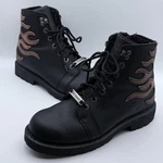 Harley-davidson Garston Black Flame Lace Up Motorcycle Boots D96188 Size 10M Pre-owned. Price: $54.95.