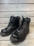 Harley-davidson Lace & Zip Black Leather Motorcycle Women Boots 84189- 7 1/2 Pre-owned. Price: $39.00.
