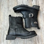 Milwaukee Motorcycle Leather Boots MB407 Men's 8.5D Black Afterburner Euc Biker Pre-owned. Price: $110.00.