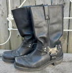 Milwaukee Black Leather Harness Motorcycle Boots Mens Size 8.5 Style MB210 Pre-owned. Price: $89.00.