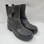 Harley Davidson Boots Women's Size 11M Black Leather Amherst Double Zipper Pre-owned. Price: $59.95.