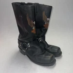 Vintage 90S Harley Davidson 9D Riding Steel Toe Harness Boots Embroidered Eagle Pre-owned. Price: $280.00.