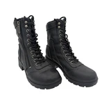 Harley-davidson Women's Black Leather Moto Boots Size 6 Lace-up Zip Pre-owned. Price: $78.32.