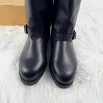 Genuine Leather Tour Boots, 78 Size 12 1/2, Black, New With Tags, Box 79. Price: $49.99.