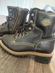 Harley Davidson Tyson Leather Black Motorcycle Riding Boots Women 8 Pre-owned. Price: $99.99.