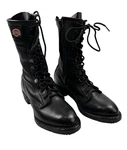 Vintage Harley Davidson Womens Sz 6 Boots Side Zip Lace Up Black 98417 Biker Usa Pre-owned. Price: $50.00.