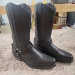 Xelement Men's Cowboy/motorcycle Harness Boots Black Leather Excellent Size 10.5 Pre-owned. Price: $90.00.