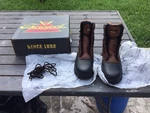 New In Box Men Thorogood 804-4808 Comp Toe Boots Size 10 Wide. Price: $98.00.