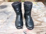Harley Davidson Leather Motorcycle 2-BUCKLE Zip Up Metal Logo 91724 Men 9.5 Boot Used. Price: $55.55.