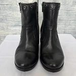 Harley Davidson Womens 6 Black Leather Side Zip Heeled Ankle Boots Pre-owned. Price: $85.00.