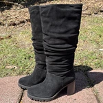 Harley Davidson Women 10 Riding Boots Black D87251 Suede Block Heel Logo Moto Pre-owned. Price: $82.99.