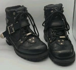 Milwaukee MB233 Black Leather Lace Up Motorcycle Womens Biker Boots Size Us 7.5 Pre-owned. Price: $37.99.