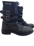 Harley Davidson Black Leather Zip Motorcycle Riding Boots D87122 Womens Size 9M Pre-owned. Price: $69.99.
