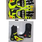 Dainese VR46 Racing Gloves & Boots Combo Leather Motorcycle Track Gear Set Fluor New. Price: $249.00.