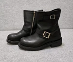 Harley Davidson Black Leather Boots Womens 6.5 Buckles Side Zip 81483 Pre-owned. Price: $39.99.