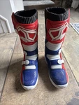 Msr M3X Motocross Boots Us Size 7-RED/WHITE/BLUE Pre-owned. Price: $70.00.