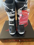 Alpine Star Stella Tech 3 Black White Mens 8 Moto Boots New. Price: $225.00.