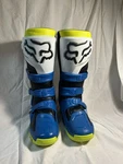 Fox Motocross Boots Size 9 Motion Blue/ Yellow Pre-owned. Price: $220.00.