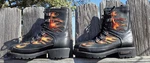 Xelement Men's Black Leather Flames Motorcycle Lace-up Boots Size 11 Pre-owned. Price: $84.99.