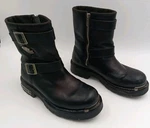 Harley-davidson Boots Men's Size Zip Buckled Black Motorcycle Leather 91724 Pre-owned. Price: $76.49.