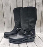 Cody James CJ9995BL Mens 9.5W Wide Black Leather Harness Biker Boots Square Toe Pre-owned. Price: $99.90.